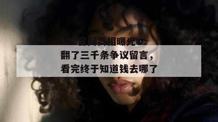 17c官网真相曝光：翻了三千条争议留言，看完终于知道钱去哪了。